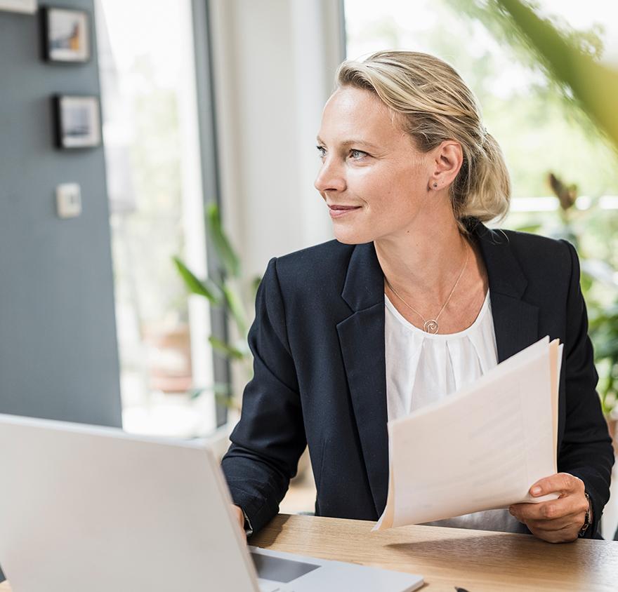 Woman at computer