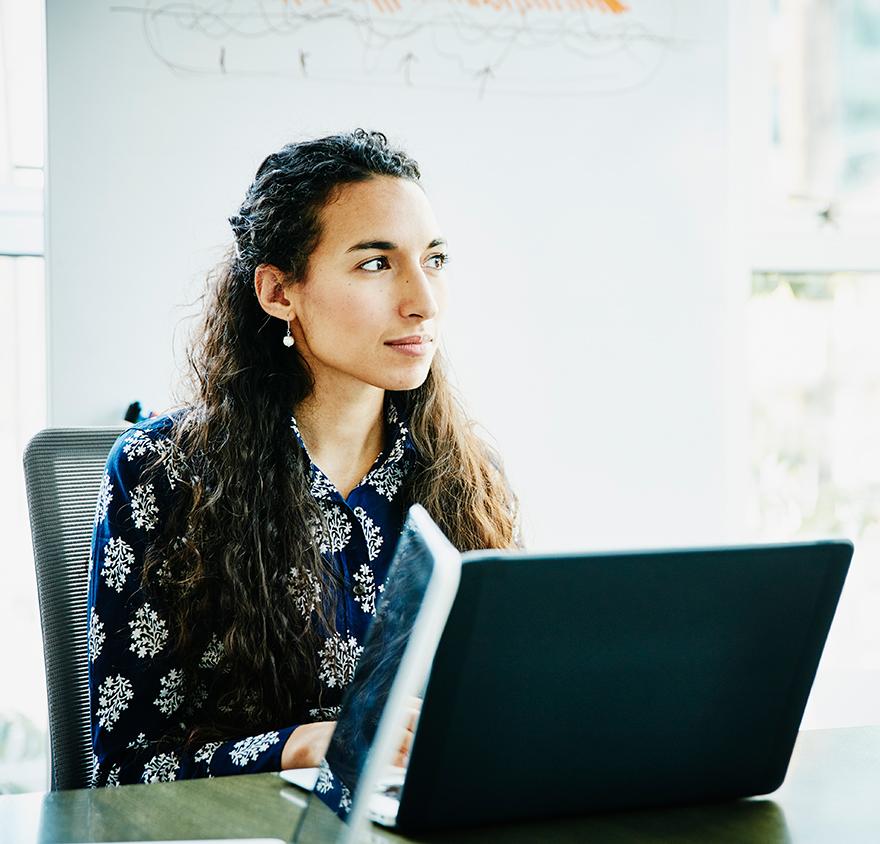 Woman at computer